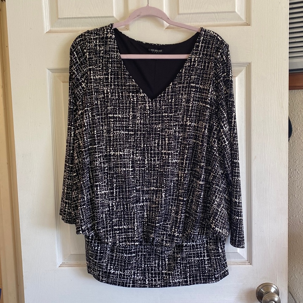 Black and White Blouse